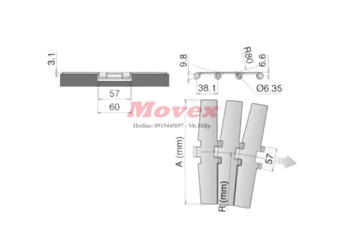 8857 M Flat Top Bản vẽ