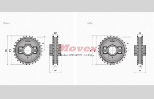 Nhông nhựa 2 mảnh series 520 (mã P150502) Nhông nhựa 2 mảnh series 520 (mã P150502)