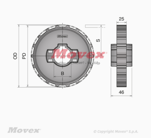 Nhông nhựa 2 mảnh series 550 - P152704 2 6