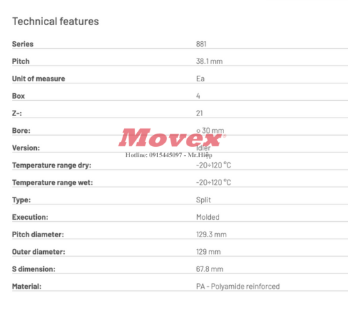 Nhông nhựa 2 mảnh series 881 - P51852 3 5