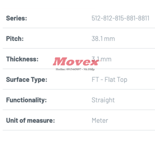 Xích Inox chạy thẳng 815 Transfer Wing - P10250107 3