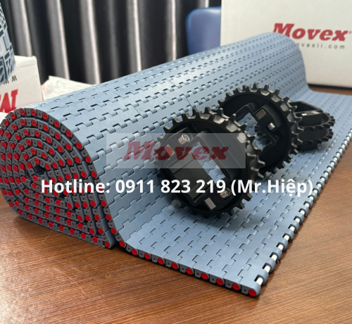 Băng tải nhựa Movex 520 Flat Top