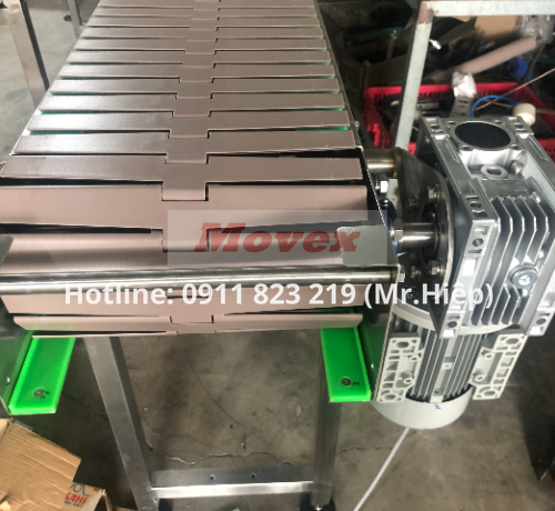 Băng tải xích nhựa Movex 882 Tab Flat Top