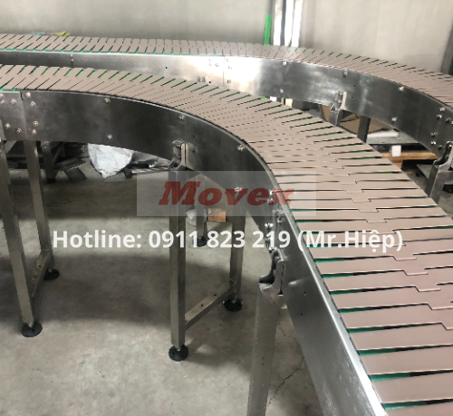 Băng tải xích nhựa Movex 882 Tab Flat Top